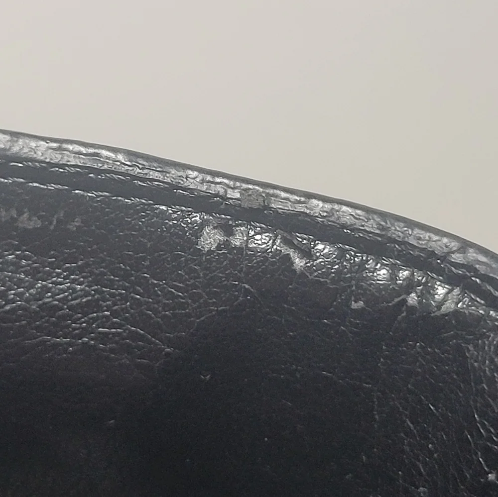COLE HAAN Black Leather Riding Knee Boots